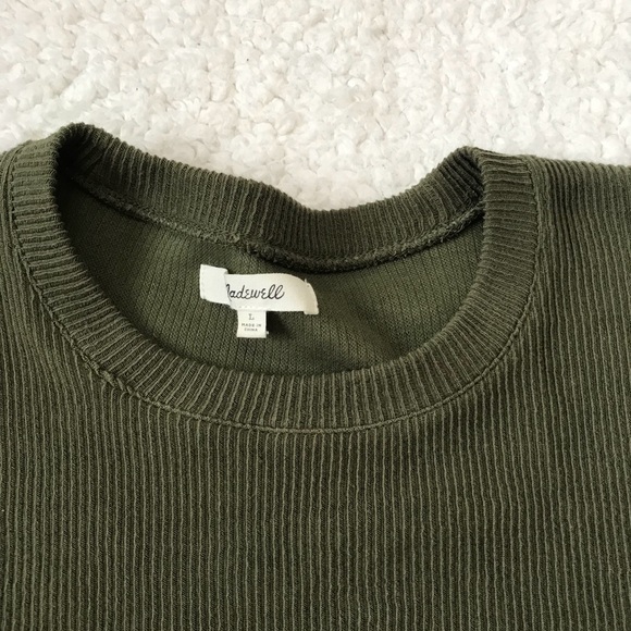 Madewell Ruffle Cuff Ribbed Top Bell Sleeves L - Picture 7 of 7